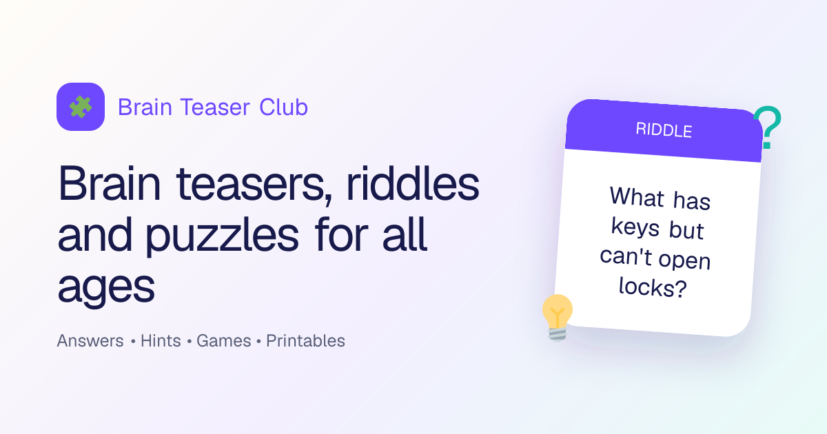 Free Online Riddle Game | Brain Teaser Club